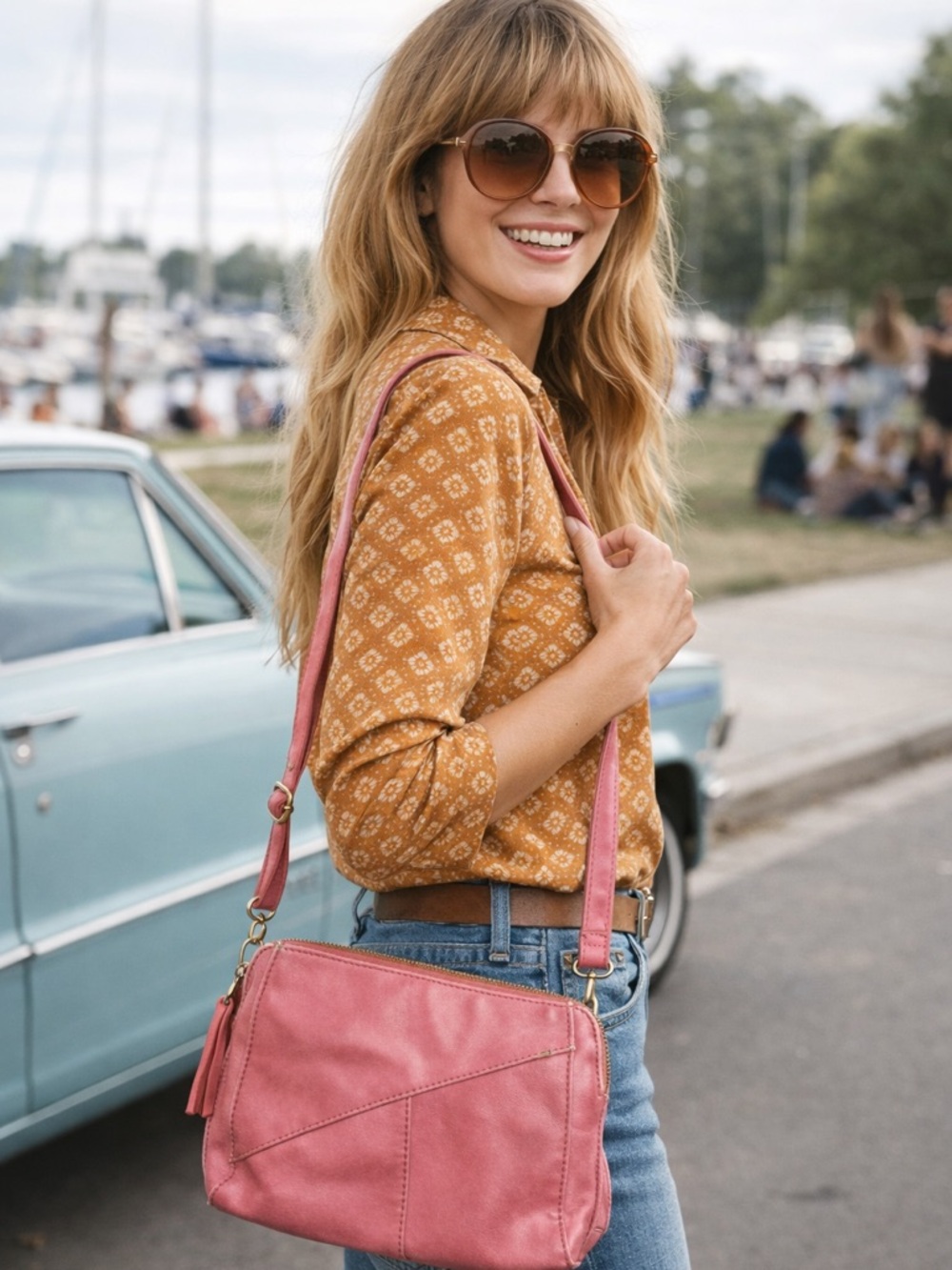 Joy USA Women's Pink Crossbody Bag - Stylish Everyday Carry